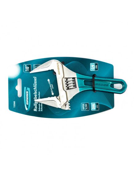 Ключ разводной 160 мм укороченная ручка GROSS 15566, фото , изображение 2 - Метэкс