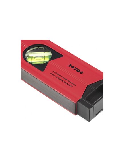 Уровень алюминиевый 400 мм магнитный, фрезерованный, 3 глазка (1 зеркальный), усиленный MATRIX 34704, фото , изображение 6 - Метэкс