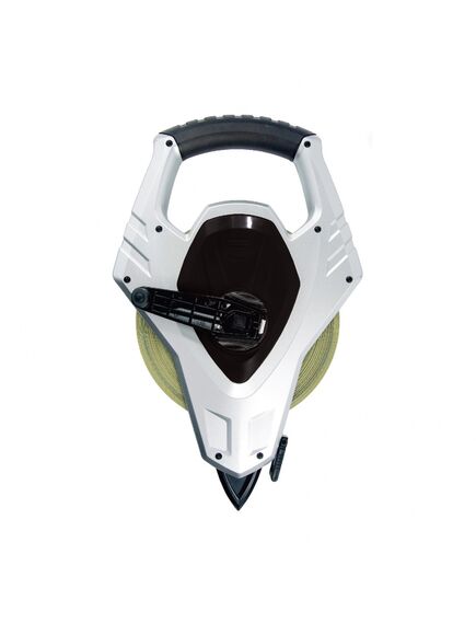 Рулетка геодезическая 50 м х 13 мм открытый корпус, металл лента, двусторонняя шкала GROSS 31480, фото , изображение 2 - Метэкс