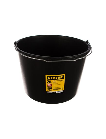 Ведро строительное пластмассовое 20 л STAYER 06083-20, фото , изображение 2 - Метэкс