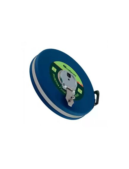 Рулетка геодезическая 30 м х 13 мм закрытый корпус, фибергласовая лента СИБРТЕХ 31262, фото , изображение 2 - Метэкс