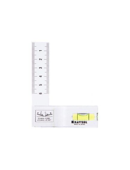 Угольник-уровень 60 мм KRAFTOOL 1-34867, фото , изображение 2 - Метэкс