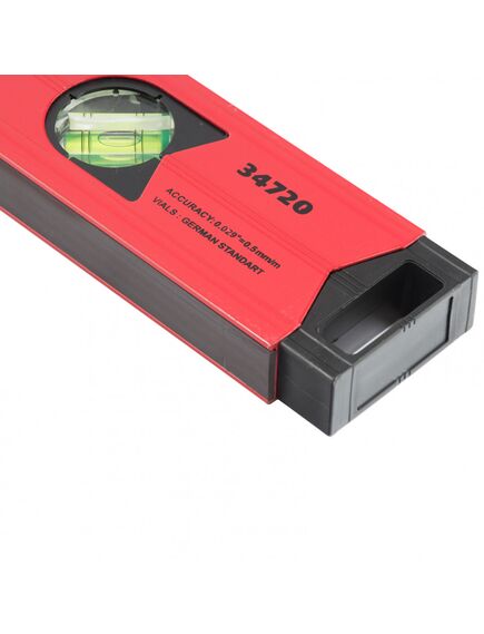 Уровень алюминиевый 2000 мм магнитный, фрезерованный, 3 глазка (1 зеркальный) усиленный MATRIX 34720, фото , изображение 2 - Метэкс