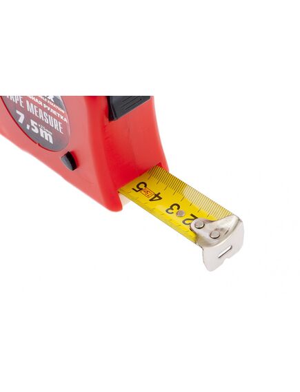 Рулетка 7,5 м х 25 мм Double fixation обрезиненный корпус двойная плавная фиксация MATRIX 31058, фото , изображение 4 - Метэкс