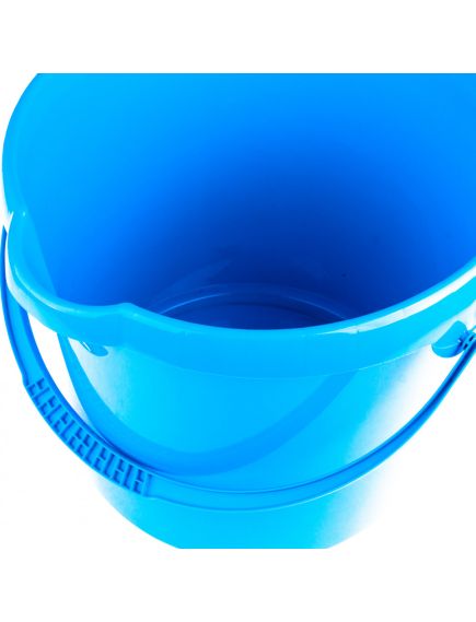 Ведро пластмассовое круглое 12 л голубое ELFE 92956, фото , изображение 3 - Метэкс