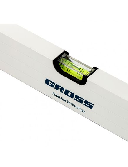 Уровень алюминиевый 1000 мм усиленный, рукоятки, 3 глазка, магнитный GROSS 34372, фото , изображение 3 - Метэкс