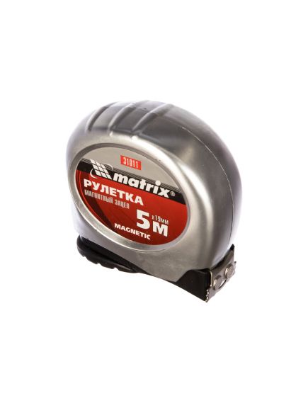 Рулетка 5 м х 19 мм Magnetic магнитный зацеп MATRIX 31011, фото , изображение 2 - Метэкс