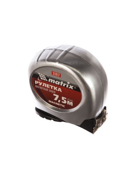 Рулетка 7,5 м х 25 мм Magnetic магнитный зацеп MATRIX 31012, фото , изображение 4 - Метэкс