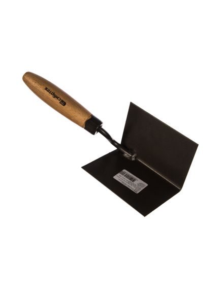 Кельма угловая 110 х 75 х 75 мм стальная для внутренних углов буковая ручка СИБРТЕХ 86309, фото , изображение 2 - Метэкс