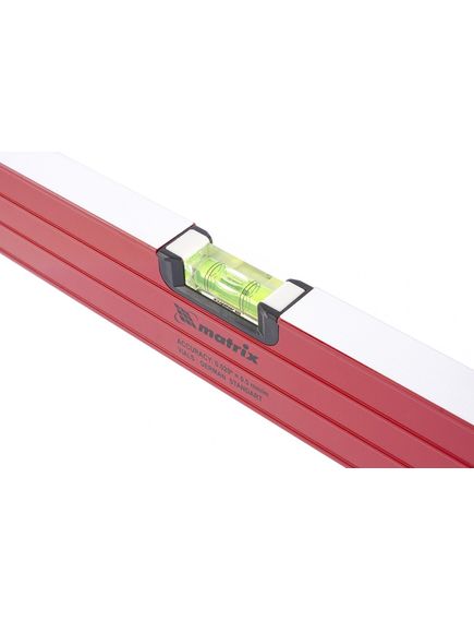 Уровень алюминиевый 800 мм фрезерованный, 3 глазка (1 поворотный), две ручки, усиленный MATRIX 34508, фото , изображение 2 - Метэкс