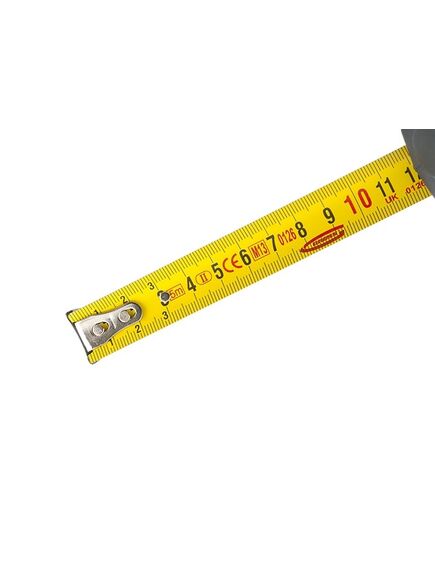 Рулетка 5 м х 19 мм "Schlagfest" магнитный обрезиненый зацеп двусторонняя шкала GROSS 31112, фото , изображение 2 - Метэкс
