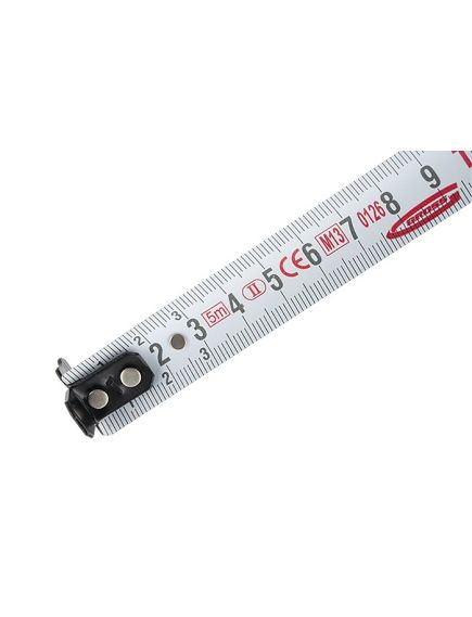 Рулетка 5 м х 19 мм двухсторонний зацеп Нейлон двусторонняя шкала GROSS 31123, фото , изображение 2 - Метэкс