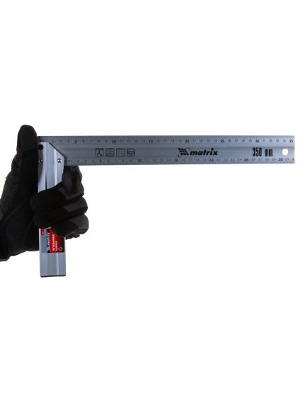 Угольник 350 мм алюминиевый литой MATRIX 32473, фото , изображение 4 - Метэкс