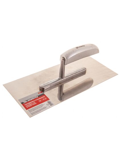 Гладилка из нержавеющей стали 280 х 130 мм деревянная ручка MATRIX 86733, фото , изображение 4 - Метэкс