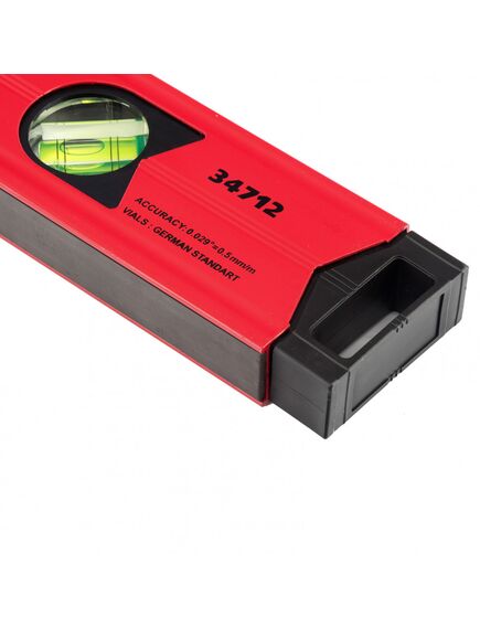 Уровень алюминиевый 1200 мм магнитный фрезерованный, 3 глазка (1 зеркальный), усиленный MATRIX 34712, фото , изображение 4 - Метэкс