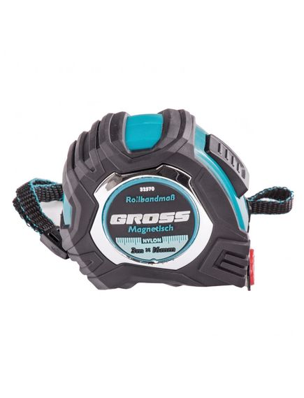 Рулетка 3 м х 16 мм Magnetisch обрезиненый корпус автоматическая фиксация GROSS 32570, фото , изображение 2 - Метэкс