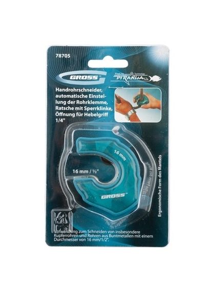 Труборез ладонный 16 мм трещотка с храповым механизмом отверстие 1/4 GROSS 78705, фото , изображение 4 - Метэкс