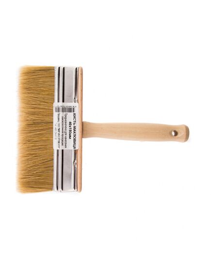 Кисть-ракля 40 х 150 мм натуральная щетина деревянная ручка РОССИЯ 84080, фото , изображение 3 - Метэкс