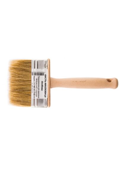 Кисть-ракля 30 х 90 мм натуральная щетина деревянная ручка РОССИЯ 84072, фото , изображение 3 - Метэкс