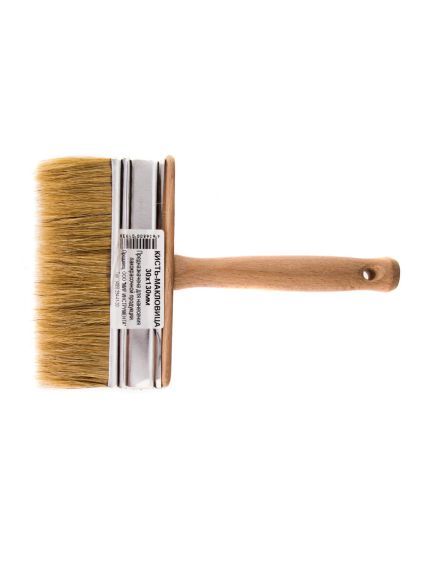 Кисть-ракля 30 х 130 мм натуральная щетина деревянная ручка РОССИЯ 84076, фото , изображение 3 - Метэкс