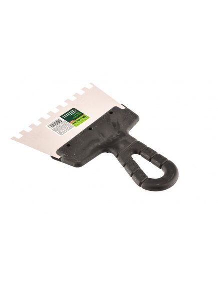 Шпатель из нержавеющей стали 150 мм зуб 8 х 8 мм пластмассовая ручка СИБРТЕХ 85471, фото , изображение 3 - Метэкс