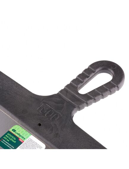 Шпатель фасадный из нержавеющей стали 600 мм пластмассовая ручка СИБРТЕХ 85452, фото , изображение 5 - Метэкс