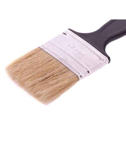 Кисть флейцевая "Стандарт" 50 х 6 мм натуральная щетина пластиковая ручка СИБРТЕХ 82504, фото , изображение 2 - Метэкс