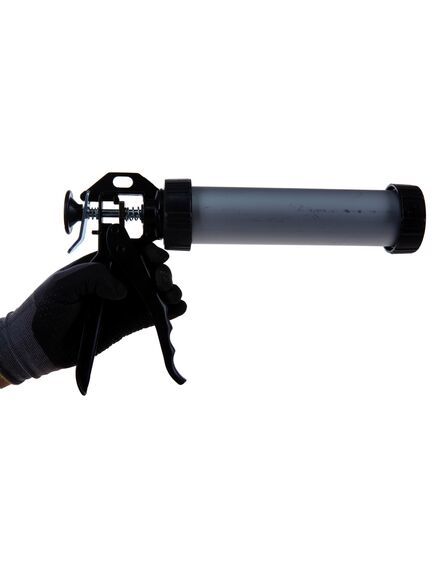 Пистолет для герметика 400 мл "закрытый" алюминиевый корпус круглый шток 8 мм SPARTA 886475, фото , изображение 4 - Метэкс