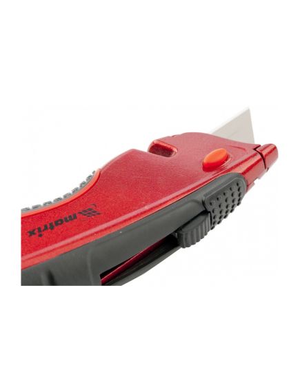 Нож 18 мм выдвижное трапециевидное лезвие QUIK BLADE эргономичная рукоятка MATRIX 78925, фото , изображение 2 - Метэкс