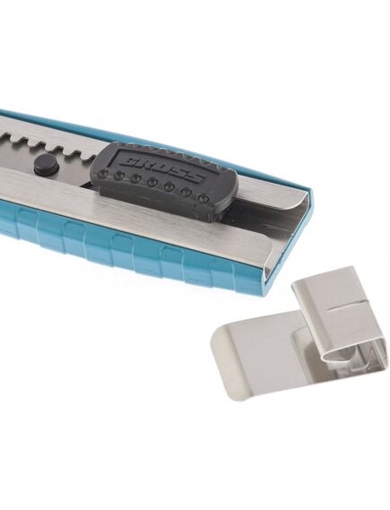 Нож 195 мм металлический корпус выдвижное сегментное лезвие 25 мм GROSS 78896, фото , изображение 2 - Метэкс