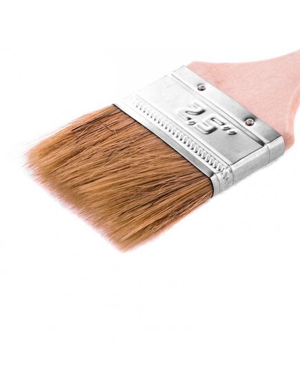 Кисть плоская "Стандарт" 2,5" 63 мм натуральная щетина MTX 82535, фото , изображение 2 - Метэкс
