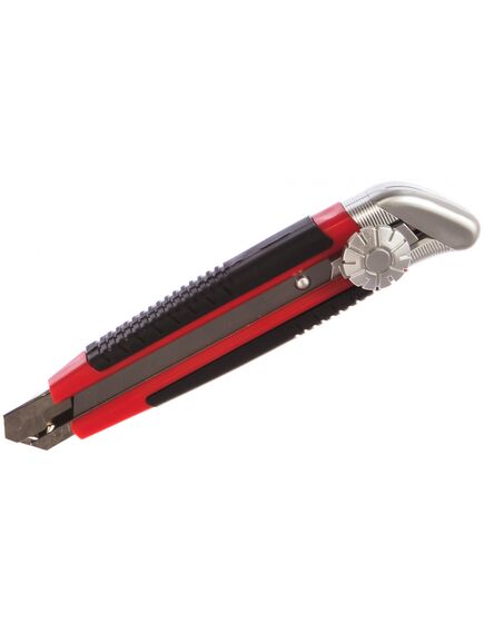 Нож 18 мм выдвижное лезвие металлическая направляющая винтовой фиксатор лезвия MATRIX 78914, фото , изображение 2 - Метэкс