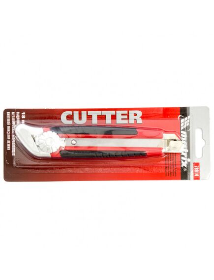 Нож 18 мм выдвижное лезвие металлическая направляющая винтовой фиксатор лезвия MATRIX 78914, фото , изображение 3 - Метэкс