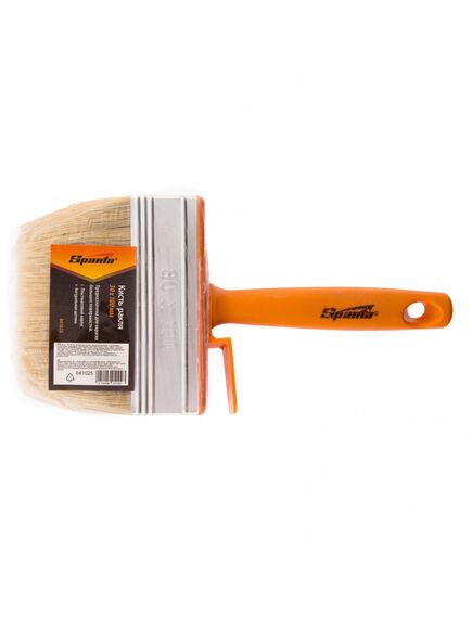 Кисть-ракля 30 х 100 мм натуральная щетина пластмассовая ручка SPARTA 841025, фото , изображение 3 - Метэкс