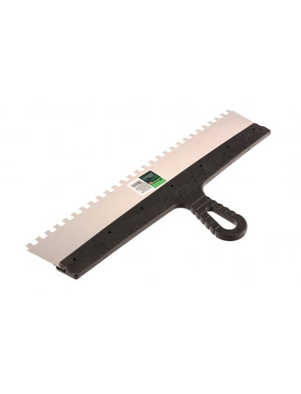 Шпатель из нержавеющей стали 450 мм зуб 8х8 мм пластмассовая ручка СИБРТЕХ 85479, фото , изображение 3 - Метэкс