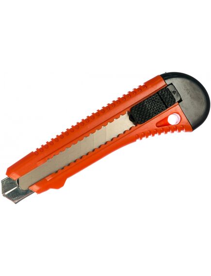 Нож 18 мм выдвижное лезвие металлическая направляющая SPARTA 78973, фото , изображение 4 - Метэкс