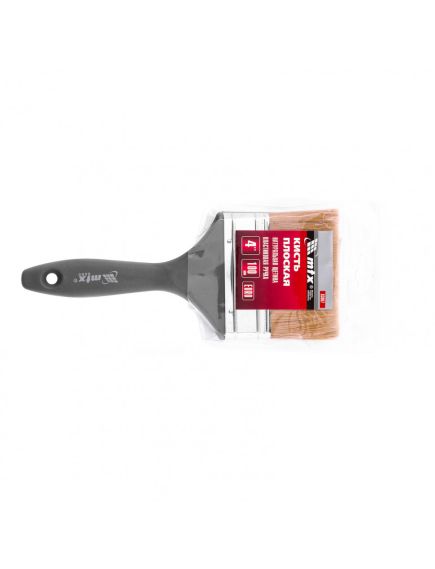 Кисть плоская "Евро" 4" натуральная щетина MTX 83067, фото , изображение 4 - Метэкс