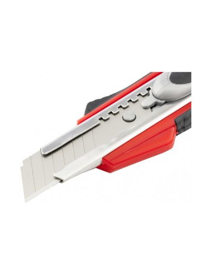 Нож 18 мм металлическая направляющая двойная фиксация эргономичная рукоятка MATRIX 78936, фото , изображение 4 - Метэкс