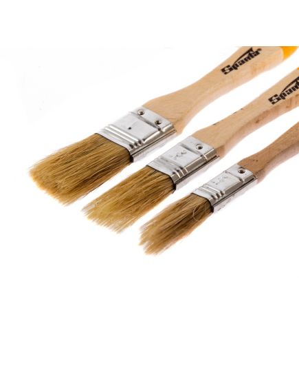 Набор плоских кистей 3 шт SPARTA 841115, фото , изображение 2 - Метэкс