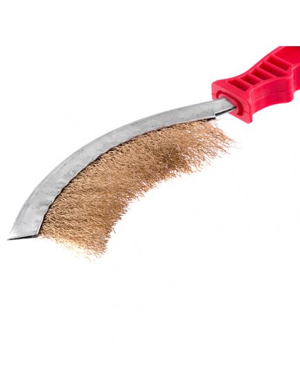 Щетка металлическая изогнутая пластиковая ручка MATRIX 74839, фото , изображение 2 - Метэкс