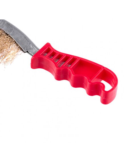 Щетка металлическая изогнутая пластиковая ручка MATRIX 74839, фото , изображение 3 - Метэкс