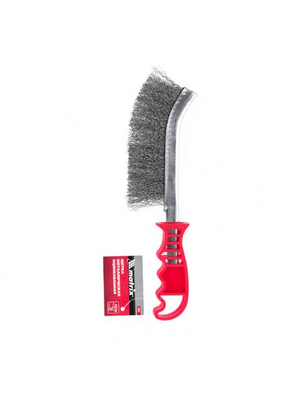 Щетка металлическая оцинкованная пластиковая ручка MATRIX 74832, фото , изображение 4 - Метэкс