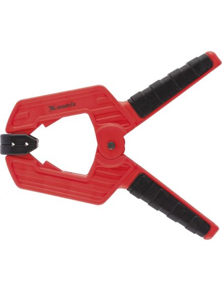 Струбцина клещеобразная 50 мм усиленная пластиковый корпус двухкомпонентные рукоятки MATRIX 20792, фото , изображение 2 - Метэкс