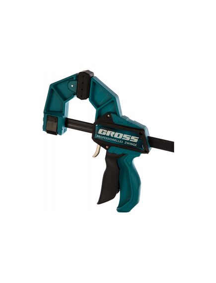 Струбцина реечная быстрозажимная 600 мм пистолетного типа пошаговый механизм GROSS 20706, фото , изображение 2 - Метэкс