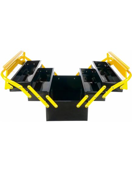 Ящик для инструмента 420х200х200 мм металлический с 4-мя раздвижными отделениями FIT 65679, фото , изображение 2 - Метэкс