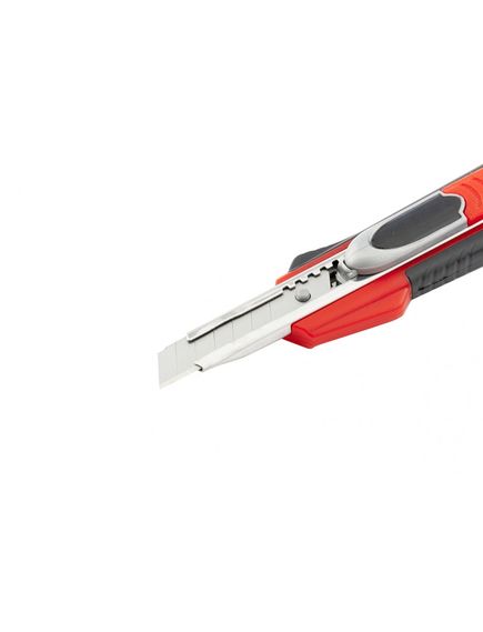 Нож 9 мм выдвижное лезвие металлическая направляющая двойная фиксация QUIK BLADE MATRIX 78934, фото , изображение 2 - Метэкс