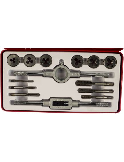 Набор метчиков и плашек 14 предметов 9ХС MATRIX 77345, фото , изображение 2 - Метэкс