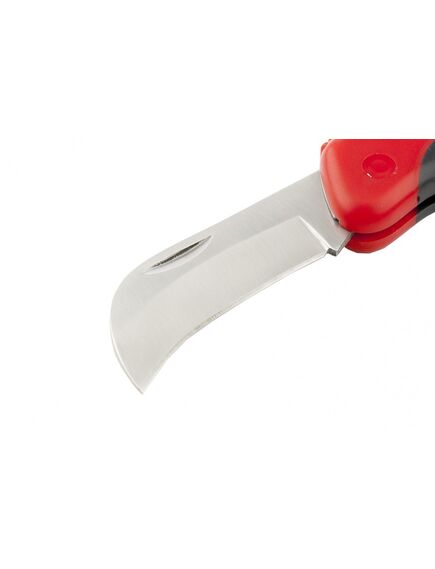 Нож электрика складной изогнутое лезвие эргономичная двухкомпонентная рукоятка MATRIX 78986, фото , изображение 2 - Метэкс