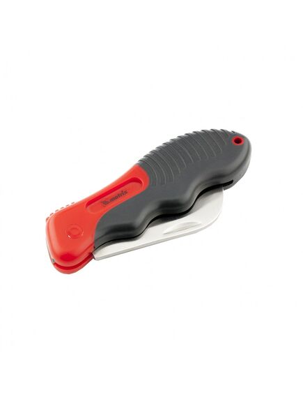 Нож электрика складной изогнутое лезвие эргономичная двухкомпонентная рукоятка MATRIX 78986, фото , изображение 3 - Метэкс