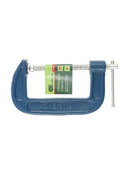 Струбцина G-образная 100 мм СИБРТЕХ 20584, фото , изображение 5 - Метэкс